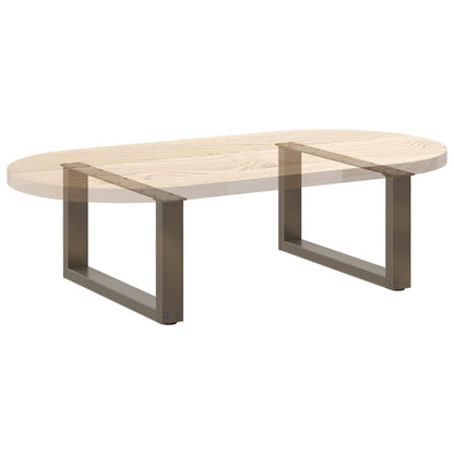 Gambe per Tavolino da Caffè forma U 2 pz Naturale 70x(30-31) cm