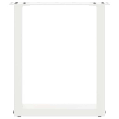 Gambe Tavolino Caffè a U 2 pz Bianco 28x(42-43) cm Acciaio