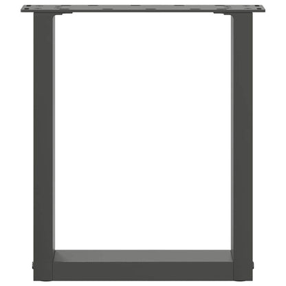 Gambe per Tavolino da Caffè forma U 2 pz Antracite 28x(42-43)cm