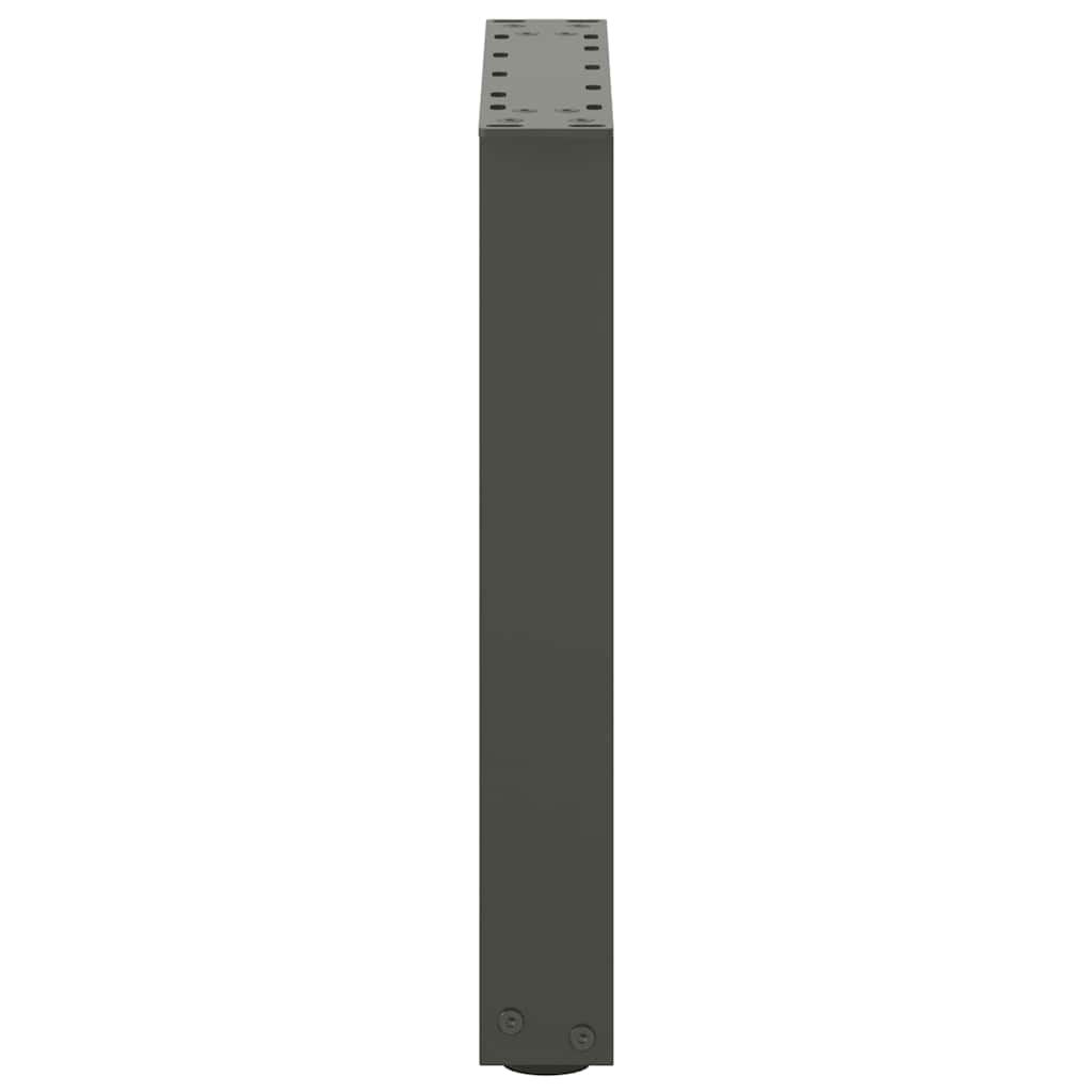 Gambe per Tavolino da Caffè forma U 2 pz Antracite 28x(42-43)cm