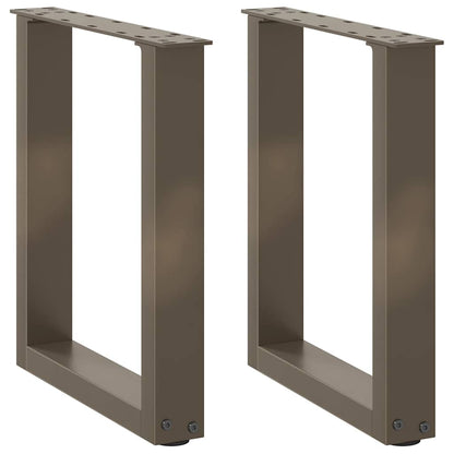 Gambe Tavolino Caffè a U 2 pz 28x(42-43) cm Acciaio - homemem39