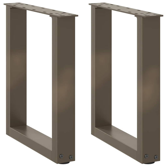 Gambe Tavolino Caffè a U 2 pz 28x(42-43) cm Acciaio - homemem39