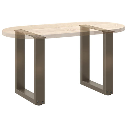 Gambe Tavolino Caffè a U 2 pz 28x(42-43) cm Acciaio - homemem39