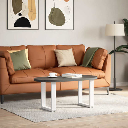 Gambe Tavolino Caffè a U 2 pz Bianco 38x(42-43) cm Acciaio - homemem39