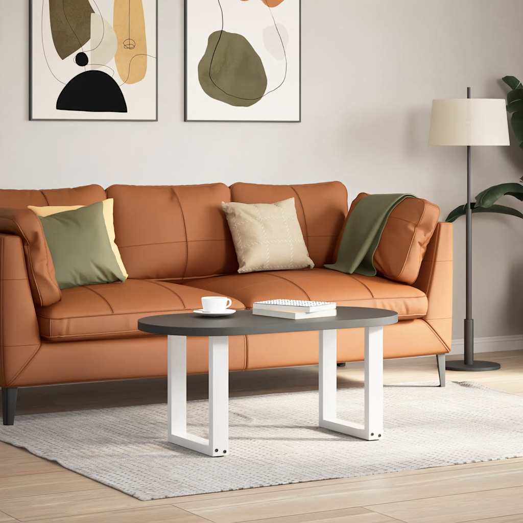 Gambe per Tavolino da Caffè forma U 2 pz Bianche 38x(42-43) cm