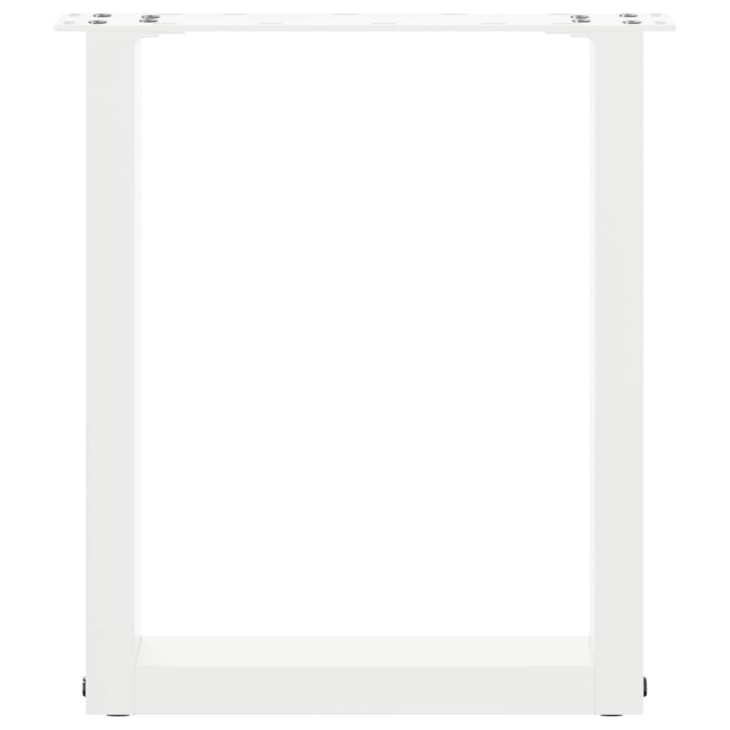 Gambe Tavolino Caffè a U 2 pz Bianco 38x(42-43) cm Acciaio - homemem39