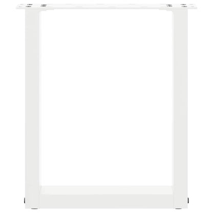 Gambe Tavolino Caffè a U 2 pz Bianco 38x(42-43) cm Acciaio - homemem39