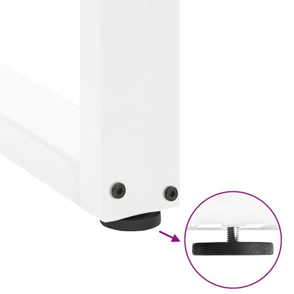 Gambe per Tavolino da Caffè forma U 2 pz Bianche 38x(42-43) cm