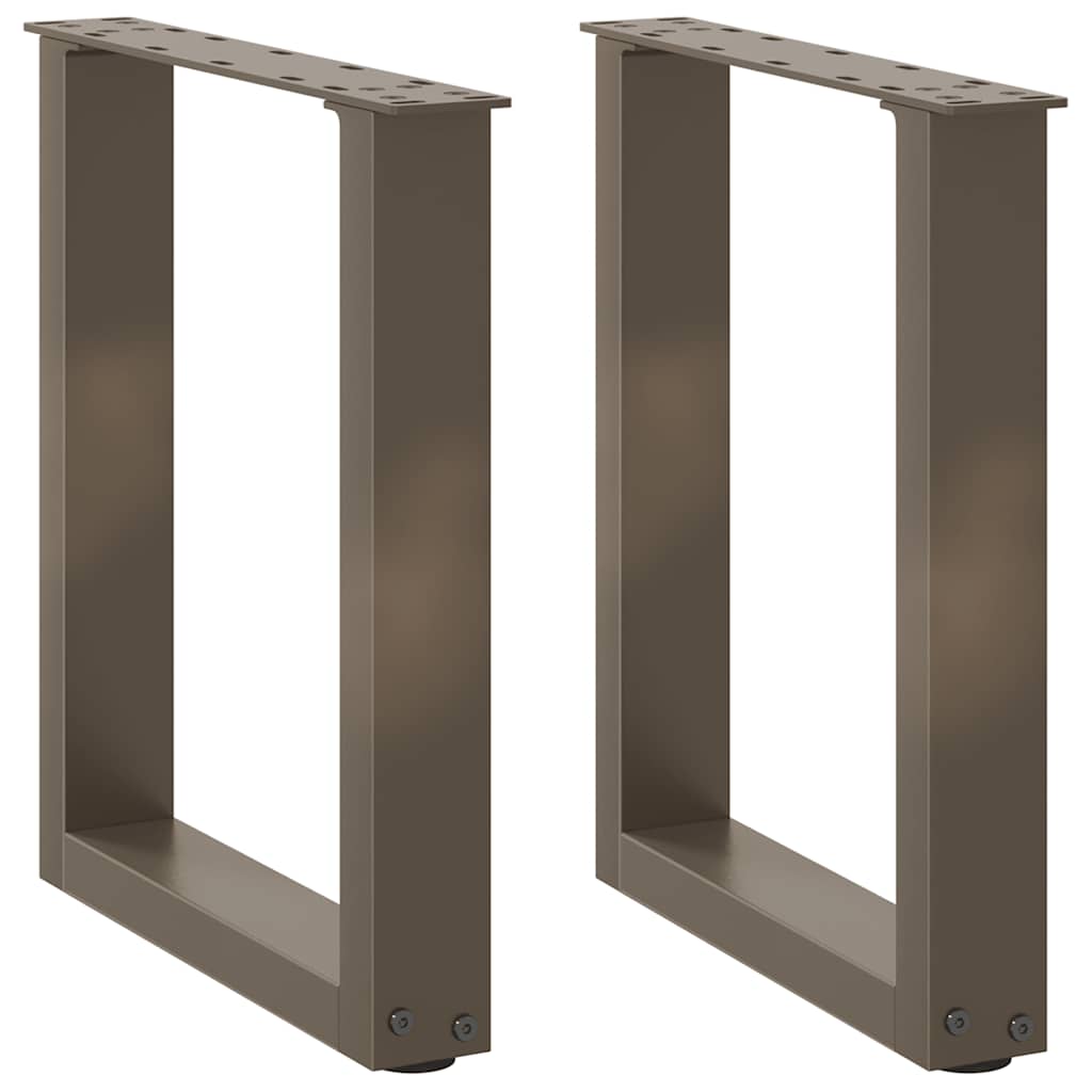 Gambe Tavolino Caffè a U 2 pz 38x(42-43) cm Acciaio - homemem39