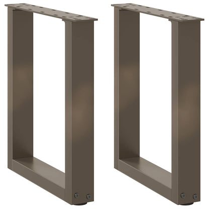 Gambe Tavolino Caffè a U 2 pz 38x(42-43) cm Acciaio - homemem39