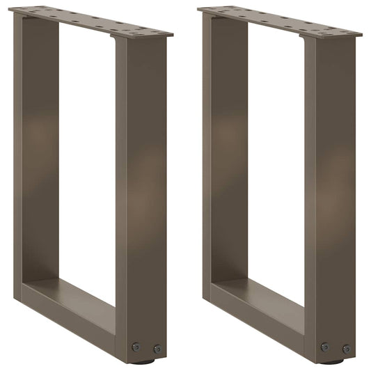 Gambe Tavolino Caffè a U 2 pz 38x(42-43) cm Acciaio - homemem39