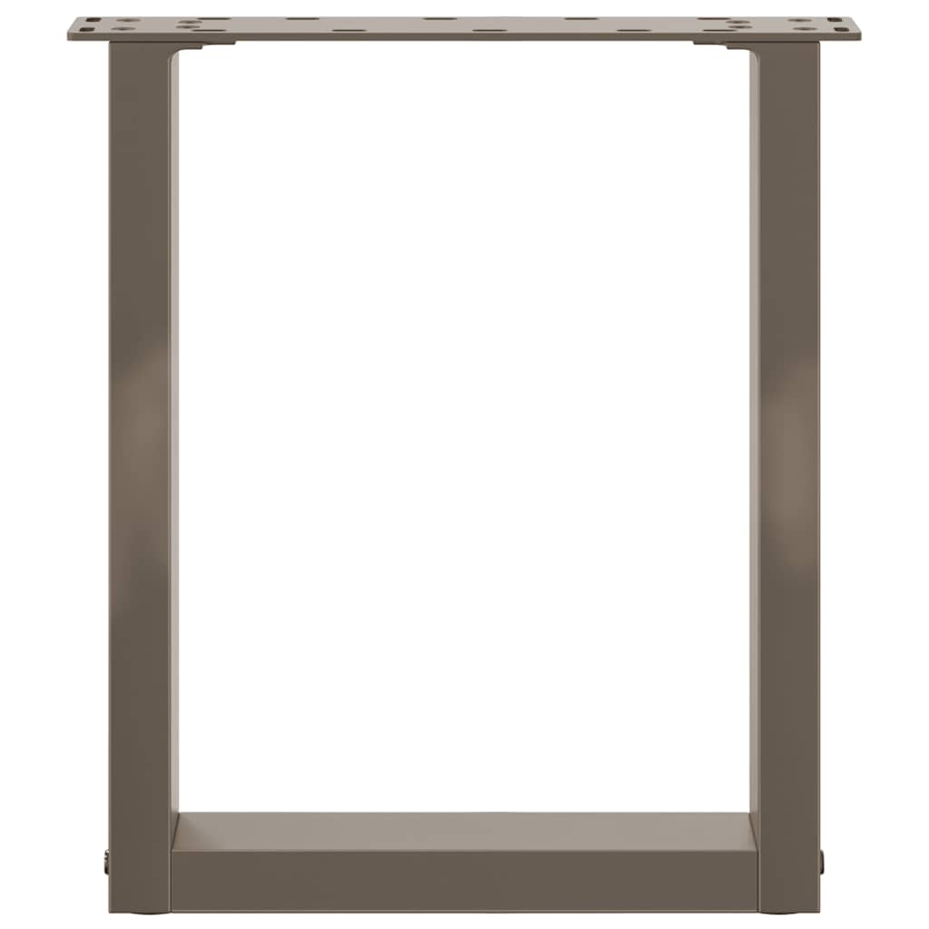 Gambe Tavolino Caffè a U 2 pz 38x(42-43) cm Acciaio - homemem39