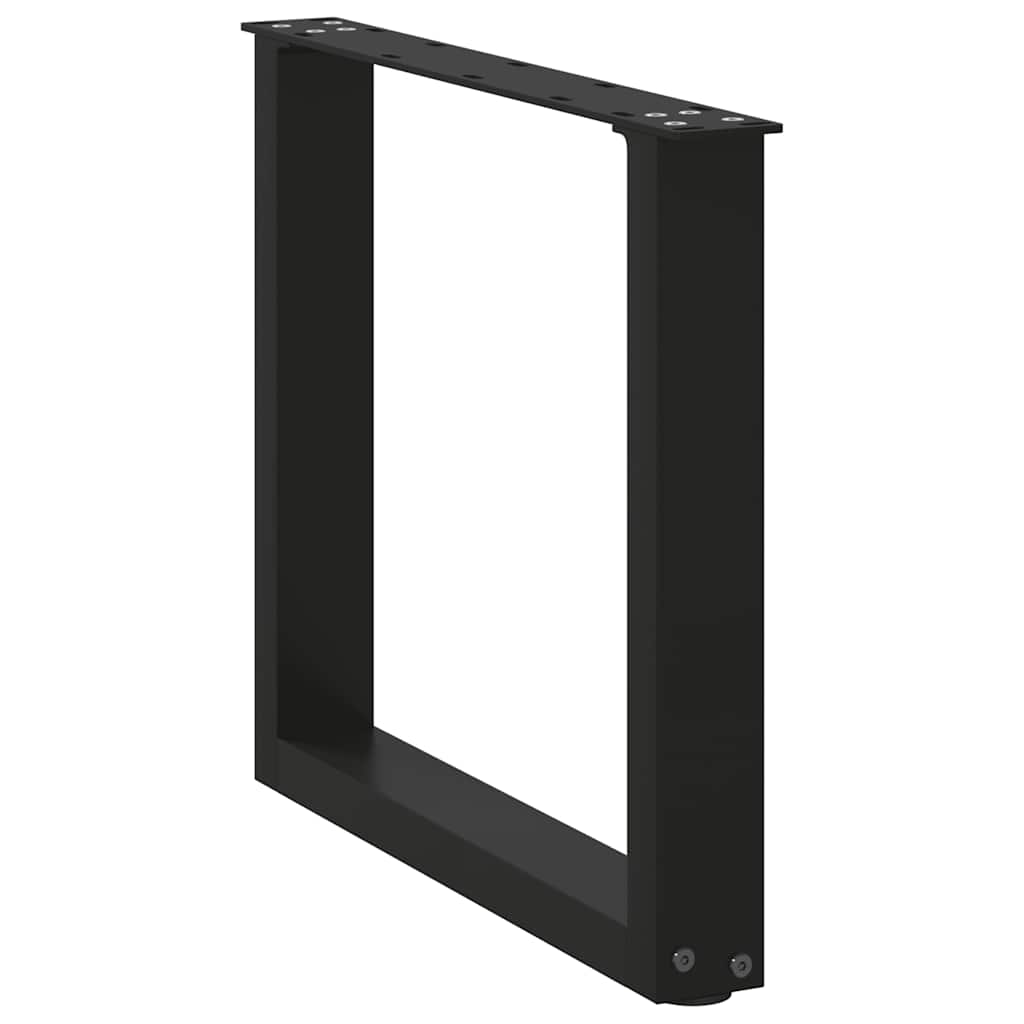 Gambe Tavolino Caffè a U 2 pz Nero 50x(42-43) cm in Acciaio - homemem39