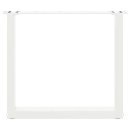 Gambe Tavolino Caffè a U 2 pz Bianco 50x(42-43) cm Acciaio - homemem39