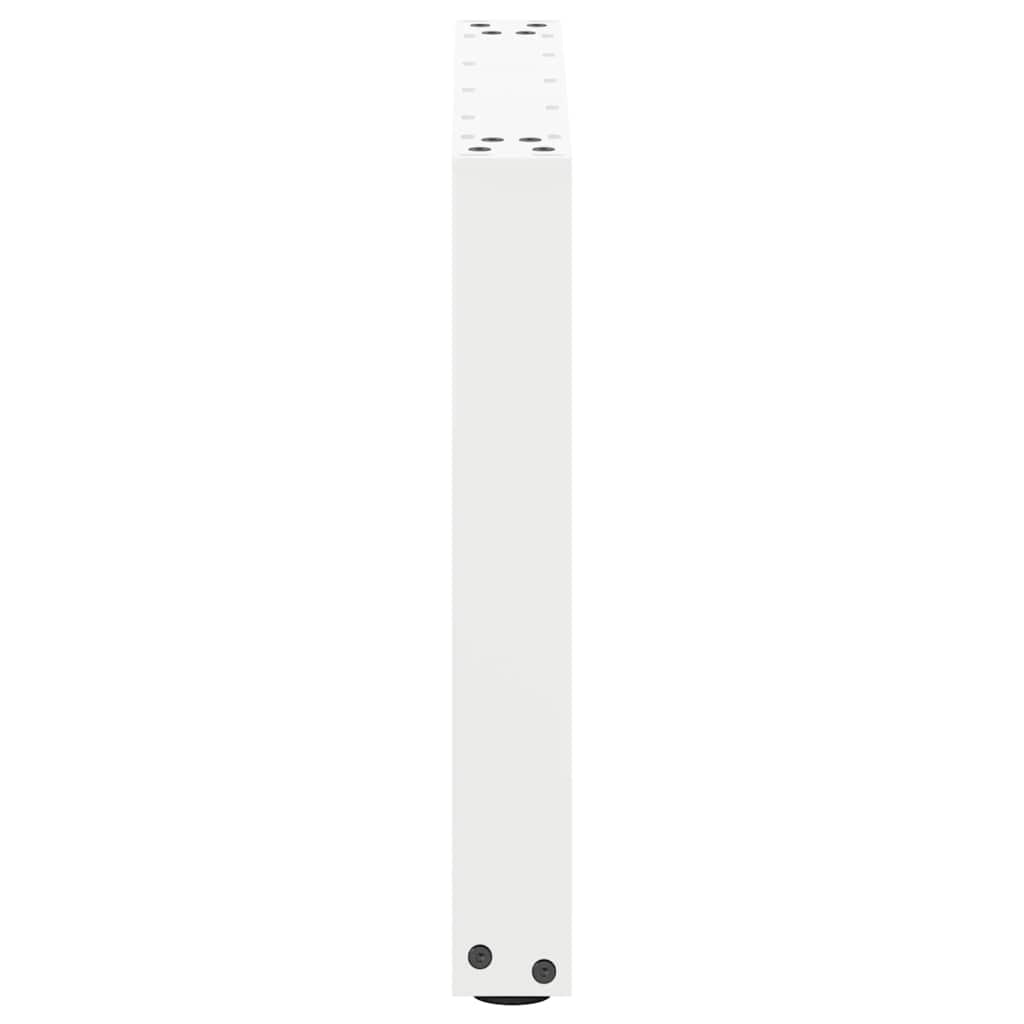 Gambe Tavolino Caffè a U 2 pz Bianco 50x(42-43) cm Acciaio - homemem39