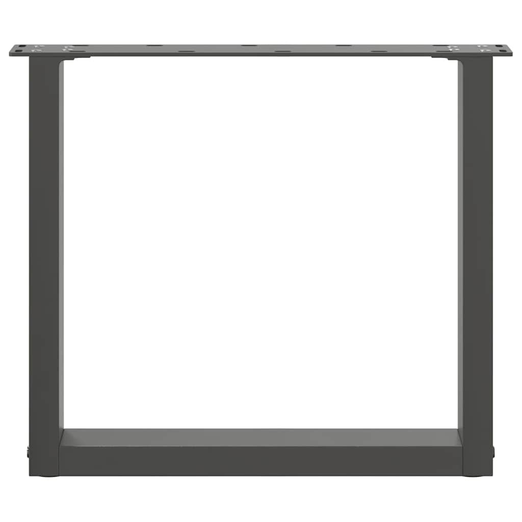 Gambe per Tavolino da Caffè forma U 2 pz Antracite 50x(42-43)cm
