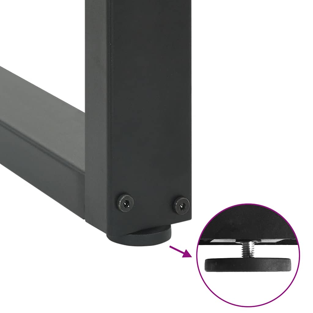 Gambe per Tavolino da Caffè forma U 2 pz Antracite 50x(42-43)cm