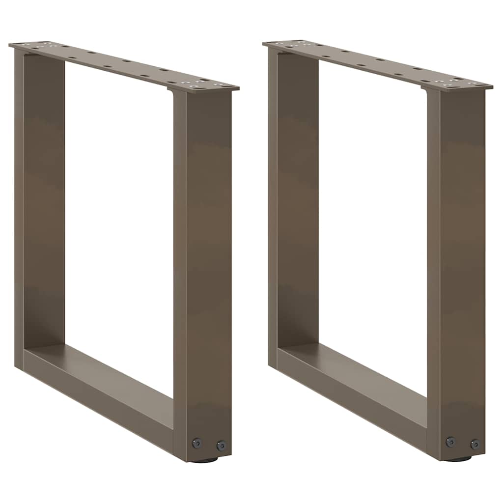 Gambe Tavolino Caffè a U 2 pz 50x(42-43) cm Acciaio - homemem39