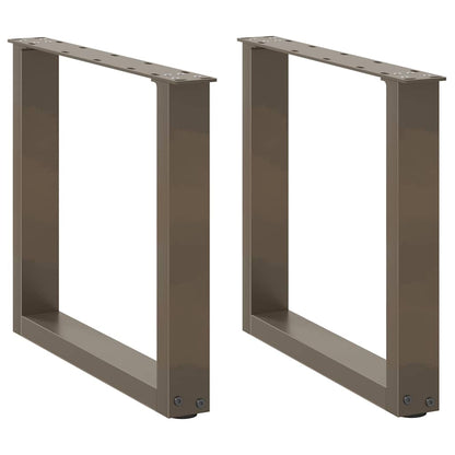 Gambe Tavolino Caffè a U 2 pz 50x(42-43) cm Acciaio - homemem39