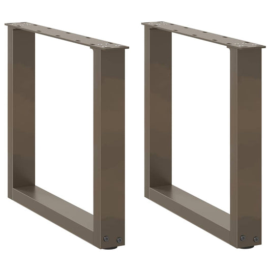 Gambe Tavolino Caffè a U 2 pz 50x(42-43) cm Acciaio - homemem39