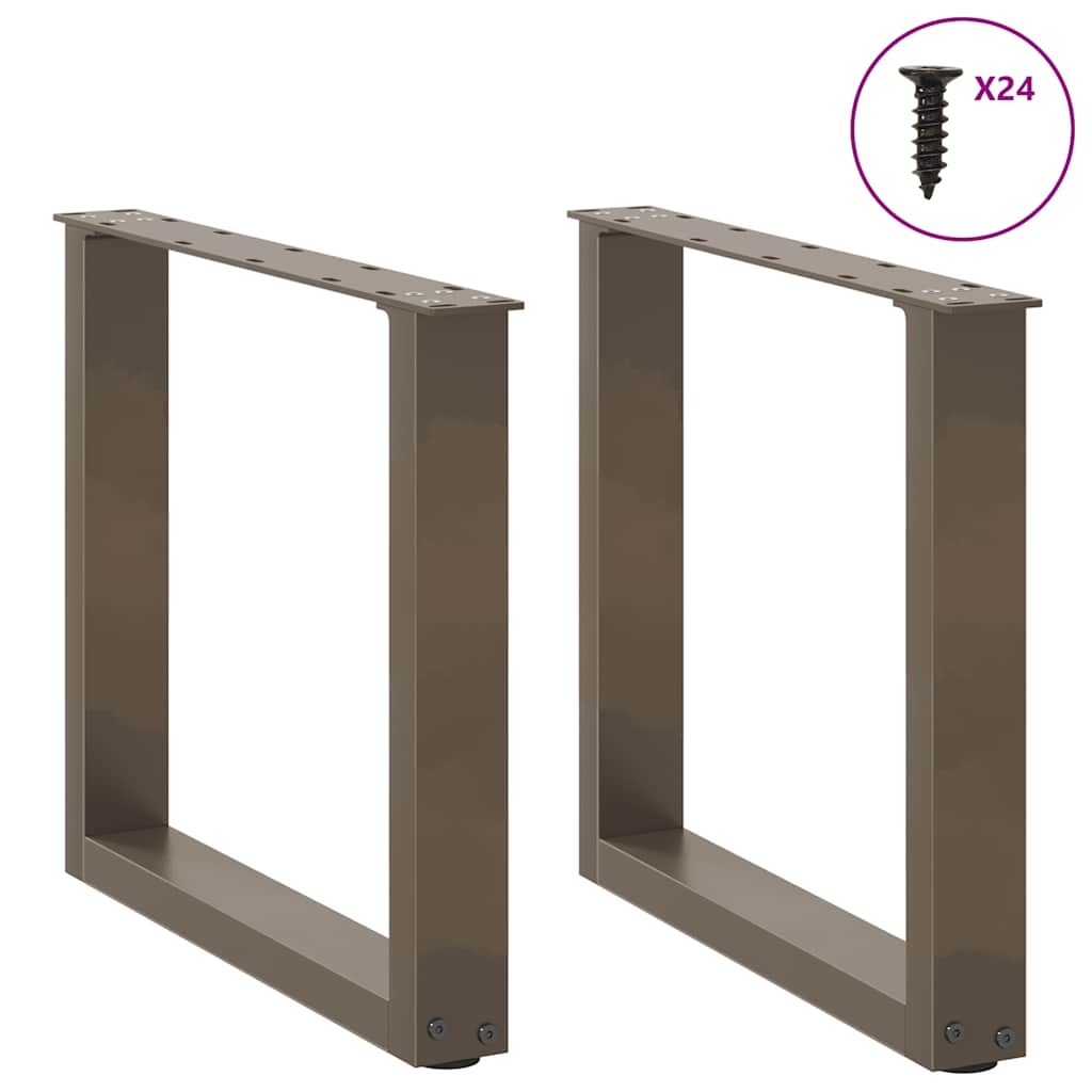 Gambe Tavolino Caffè a U 2 pz 50x(42-43) cm Acciaio - homemem39