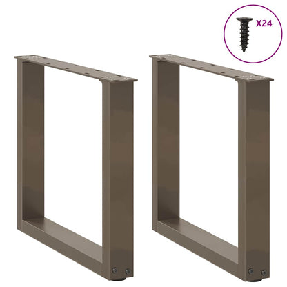 Gambe Tavolino Caffè a U 2 pz 50x(42-43) cm Acciaio - homemem39