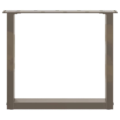 Gambe Tavolino Caffè a U 2 pz 50x(42-43) cm Acciaio - homemem39