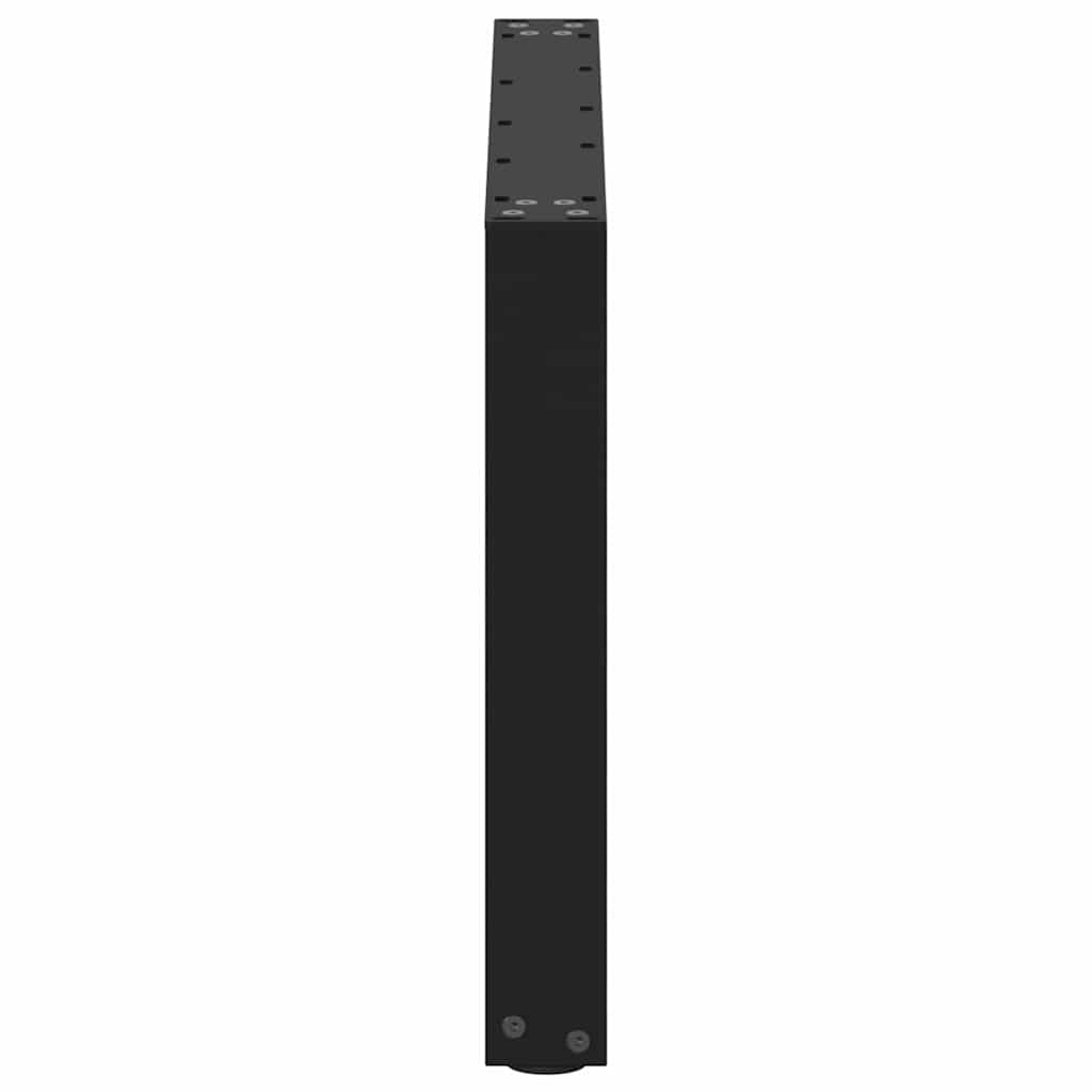 Gambe per Tavolino da Caffè a Forma di U 2 pz Nere 60x(42-43)cm