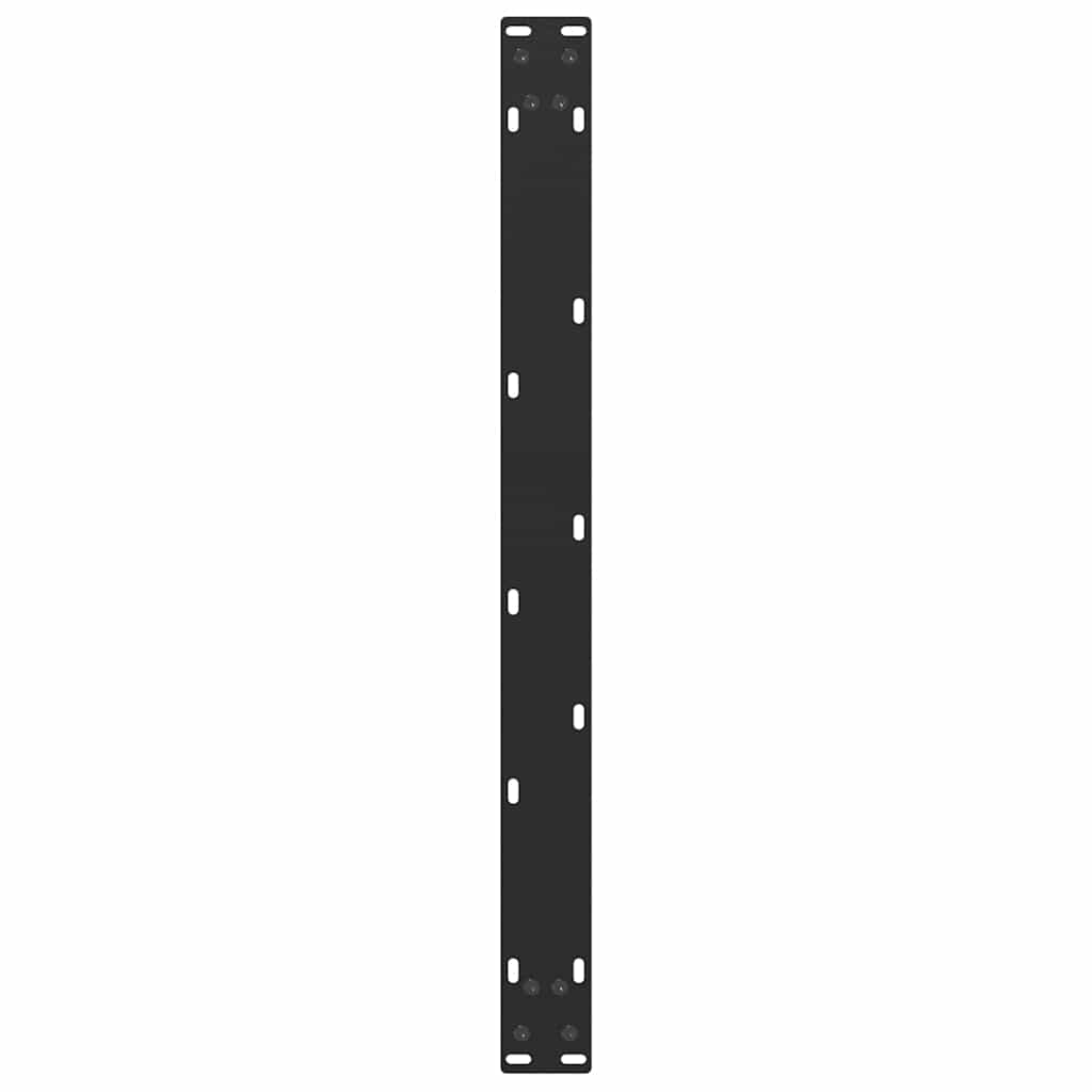 Gambe per Tavolino da Caffè a Forma di U 2 pz Nere 60x(42-43)cm
