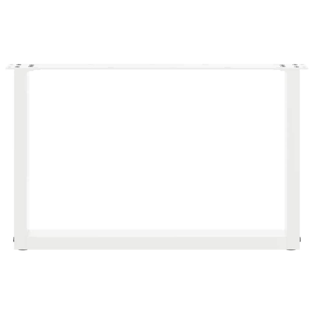 Gambe Tavolino Caffè a U 2 pz Bianco 60x(42-43) cm Acciaio - homemem39