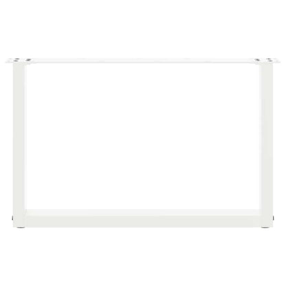 Gambe Tavolino Caffè a U 2 pz Bianco 60x(42-43) cm Acciaio - homemem39