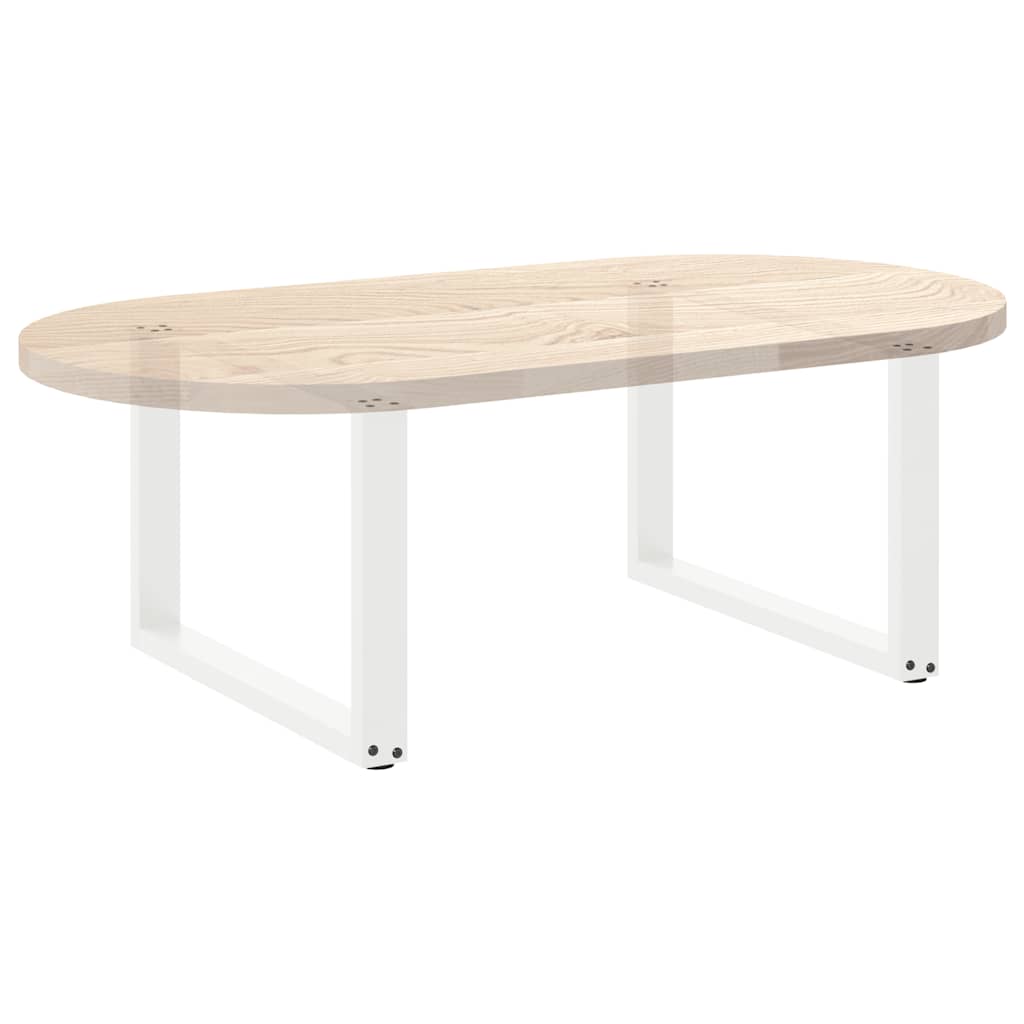 Gambe Tavolino Caffè a U 2 pz Bianco 60x(42-43) cm Acciaio - homemem39