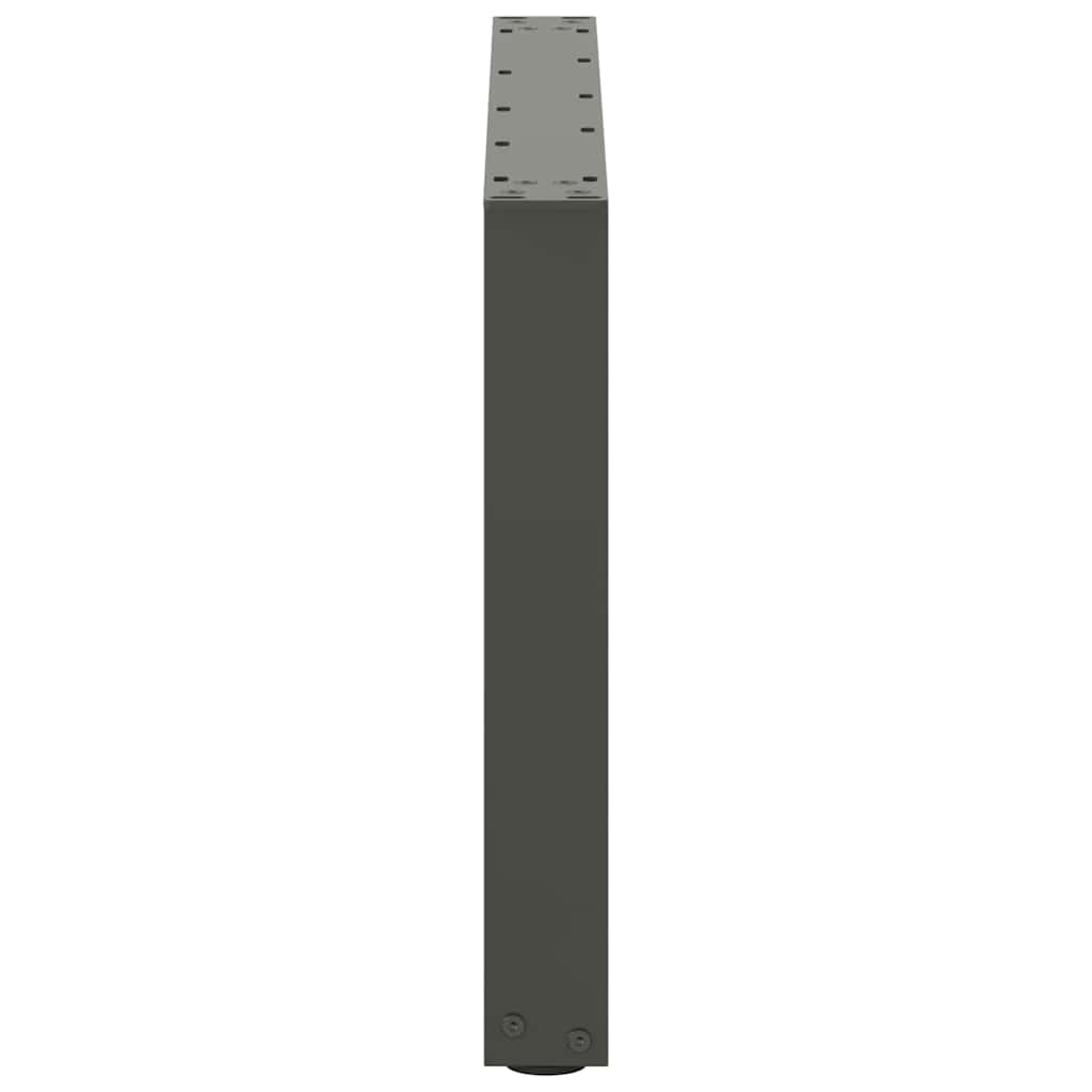 Gambe per Tavolino da Caffè forma U 2 pz Antracite 60x(42-43)cm