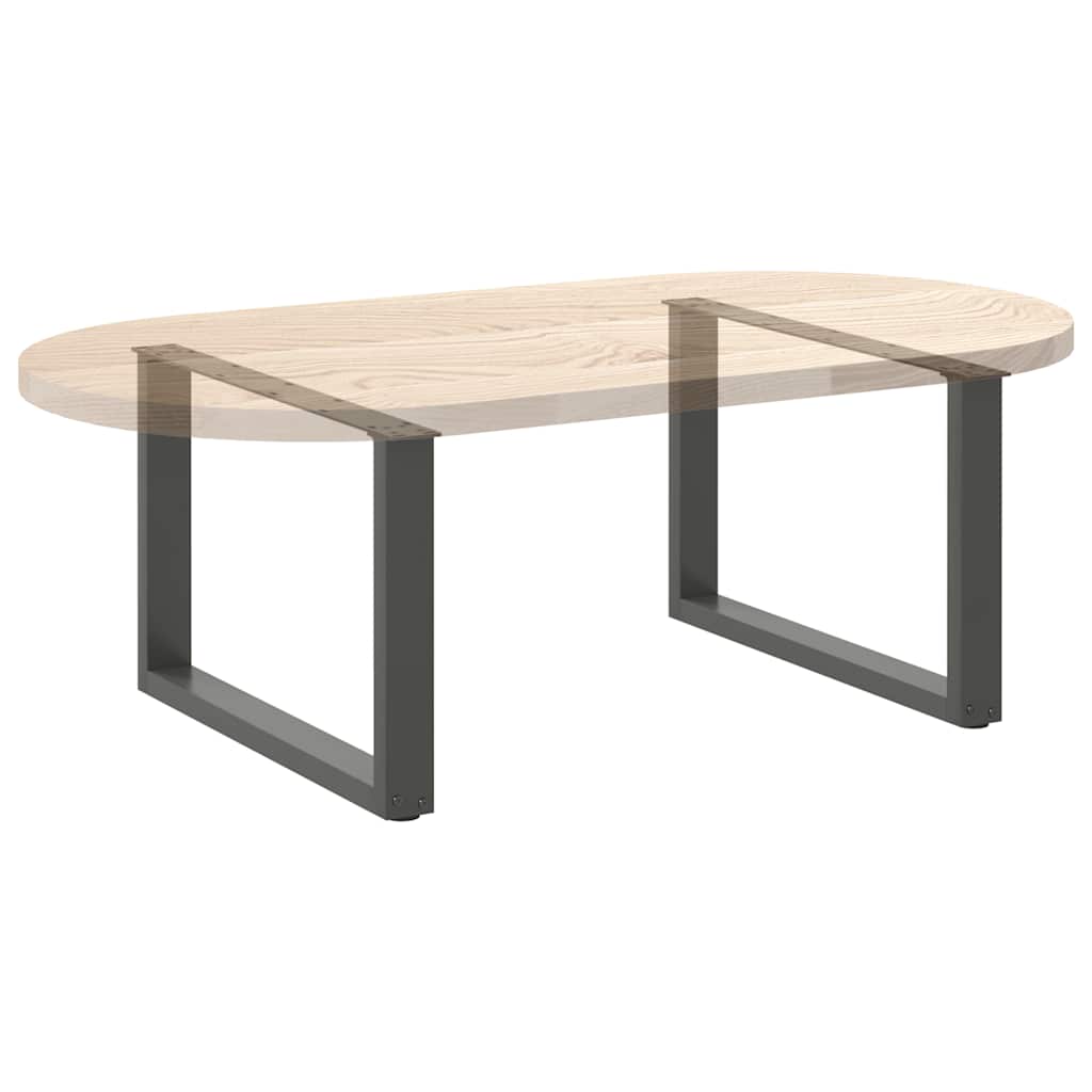 Gambe per Tavolino da Caffè forma U 2 pz Antracite 60x(42-43)cm