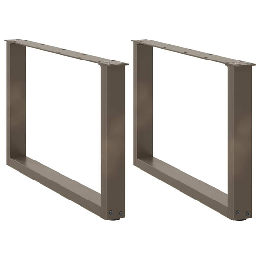 Gambe Tavolino Caffè a U 2 pz 60x(42-43) cm Acciaio - homemem39