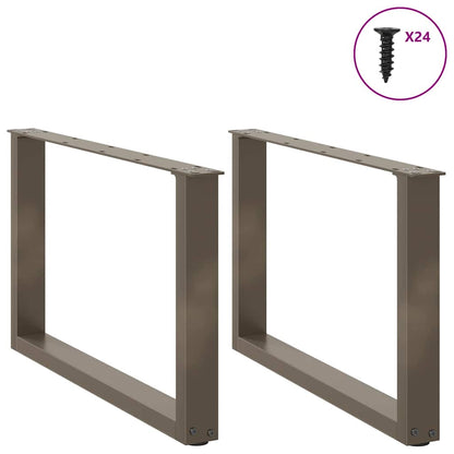 Gambe Tavolino Caffè a U 2 pz 60x(42-43) cm Acciaio - homemem39