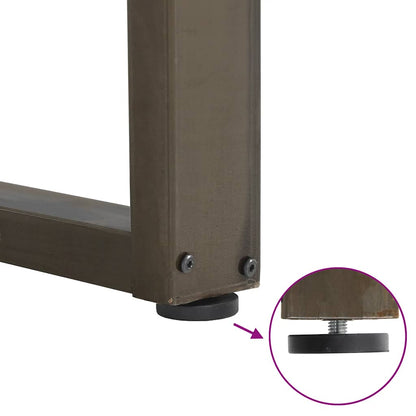 Gambe per Tavolino da Caffè forma U 2 pz Naturale 60x(42-43) cm