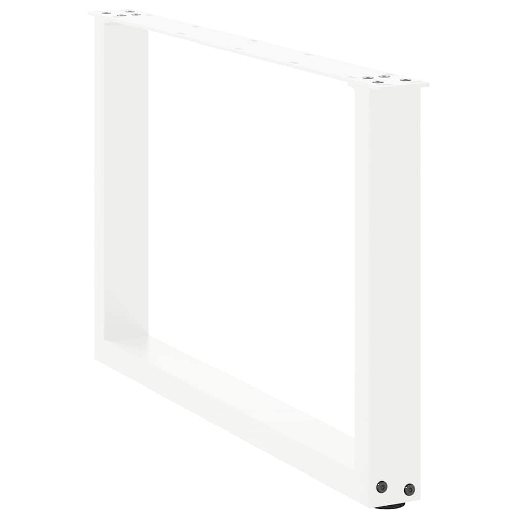 Gambe Tavolino Caffè a U 2 pz Bianco 70x(42-43) cm Acciaio - homemem39