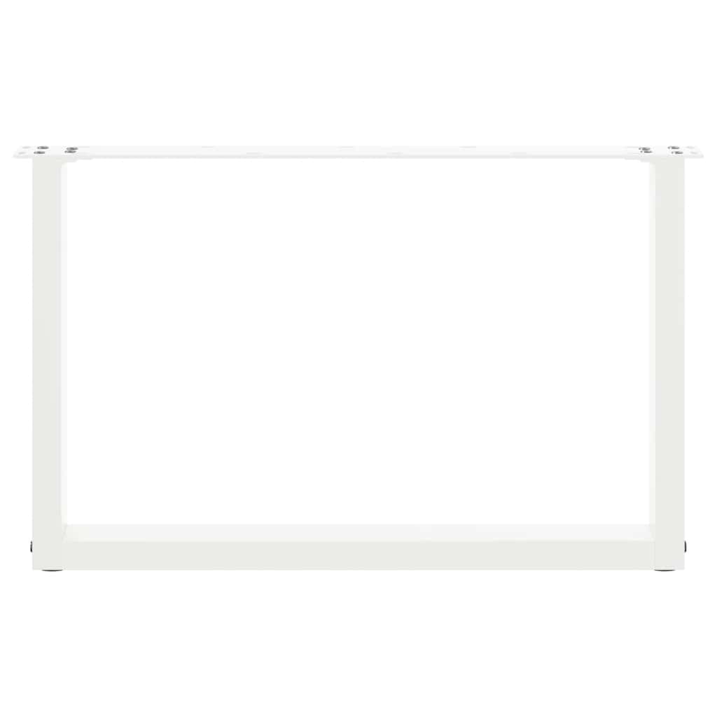 Gambe Tavolino Caffè a U 2 pz Bianco 70x(42-43) cm Acciaio - homemem39