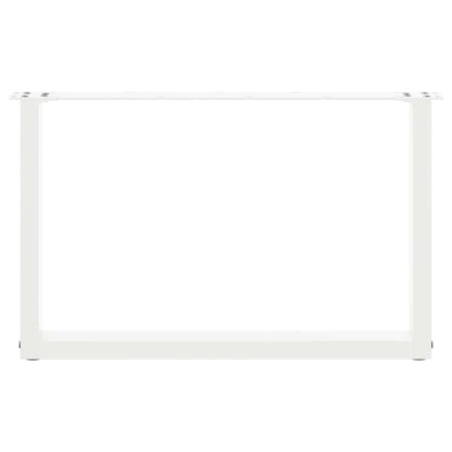 Gambe Tavolino Caffè a U 2 pz Bianco 70x(42-43) cm Acciaio - homemem39