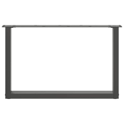 Gambe per Tavolino da Caffè forma U 2 pz Antracite 70x(42-43)cm
