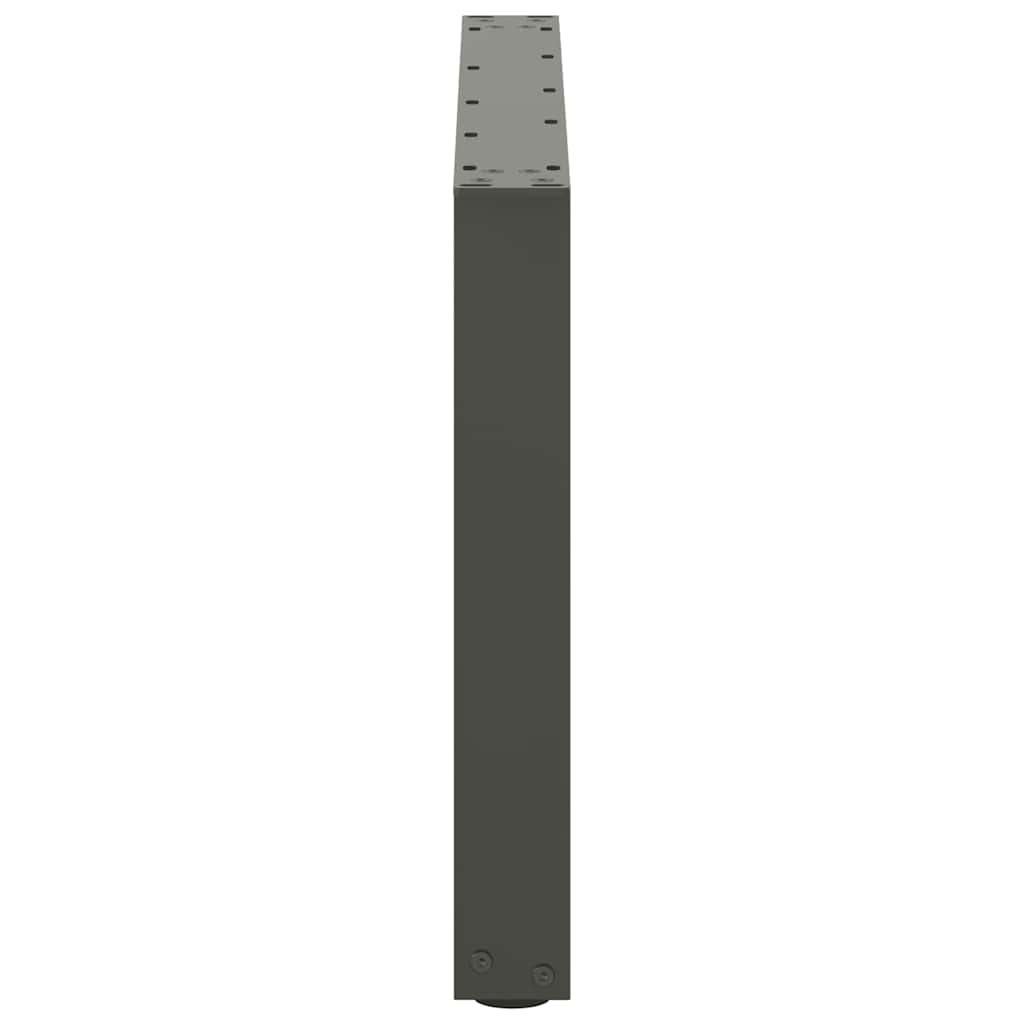 Gambe per Tavolino da Caffè forma U 2 pz Antracite 70x(42-43)cm