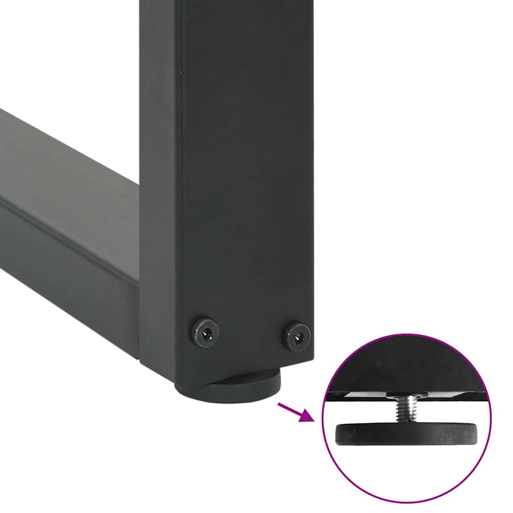 Gambe per Tavolino da Caffè forma U 2 pz Antracite 70x(42-43)cm