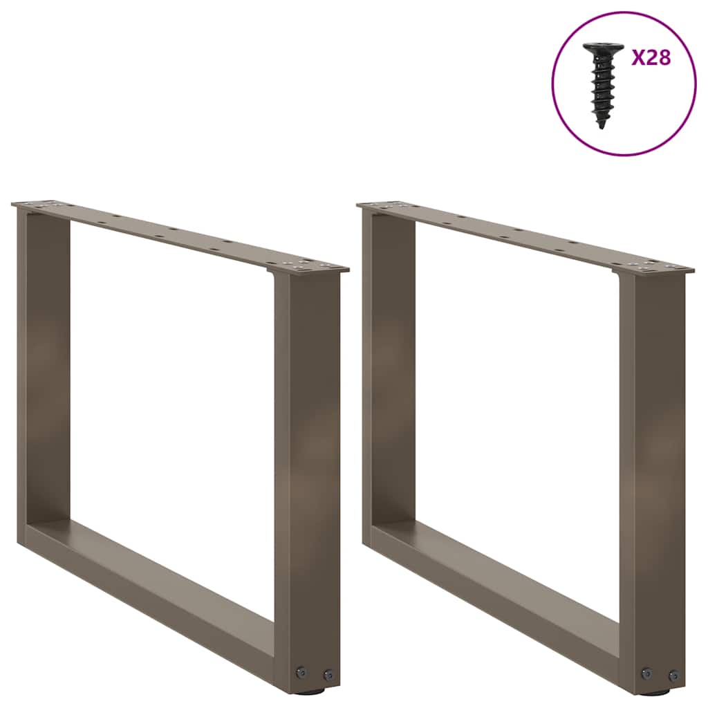 Gambe Tavolino Caffè a U 2 pz 70x(42-43) cm Acciaio - homemem39