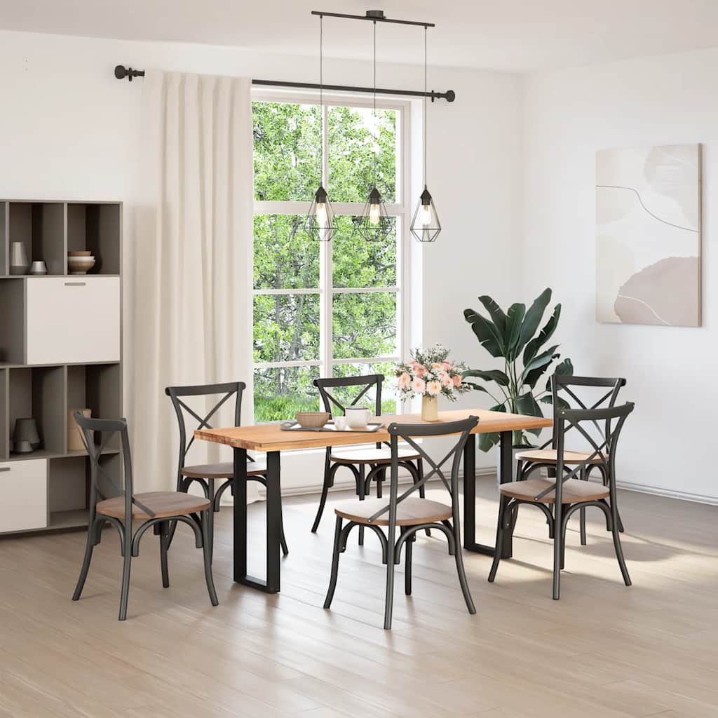 Gambe per Tavolo Consolle a Forma di U 2 pz Nere 38x(72-73) cm Acciaio