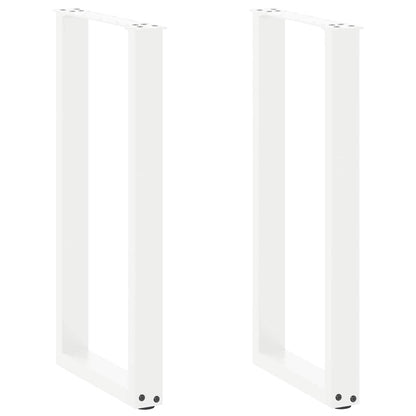 Gambe per tavolo consolle forma U 2 pz bianche 38x(72-73) cm