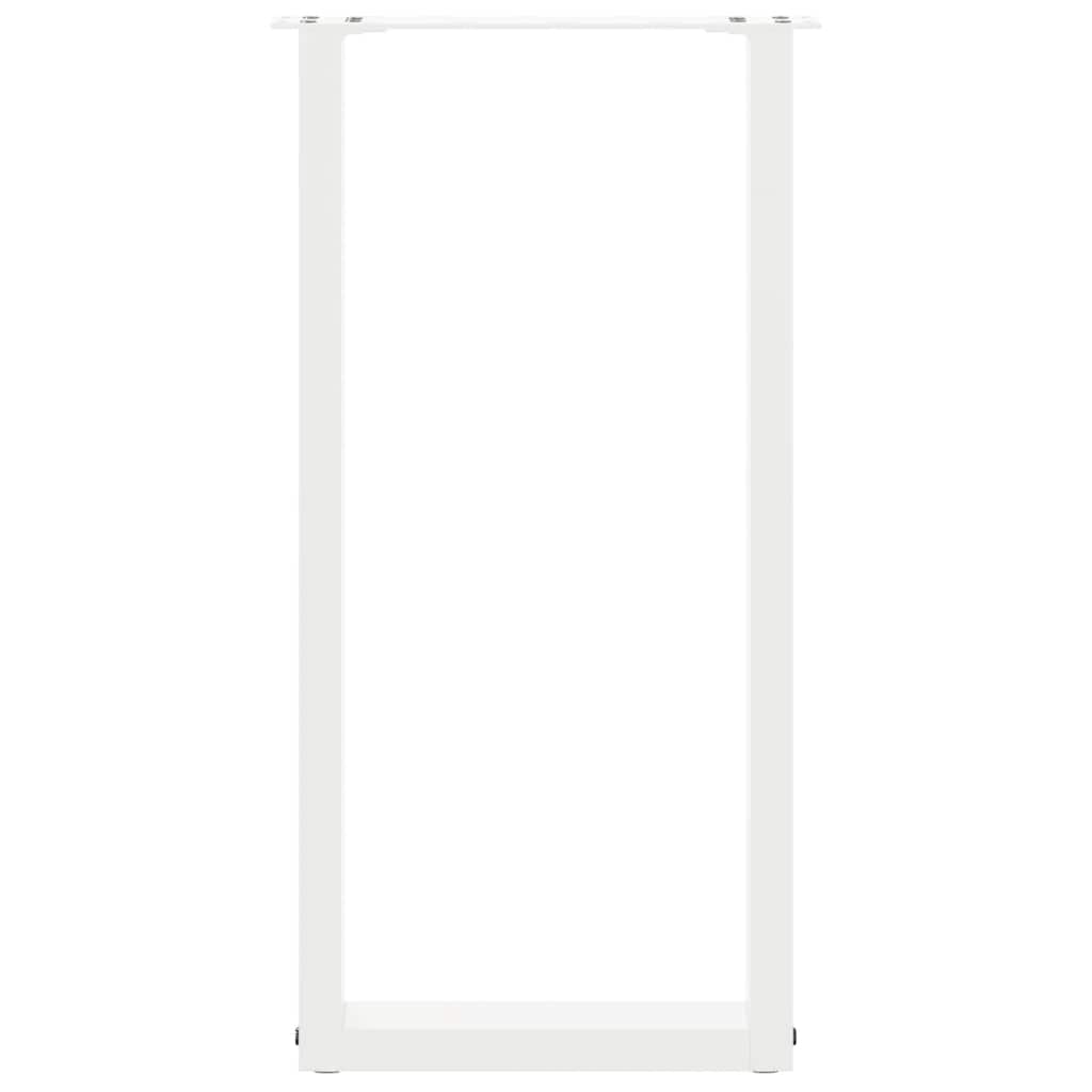 Gambe per tavolo consolle forma U 2 pz bianche 38x(72-73) cm