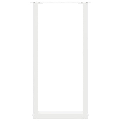Gambe per tavolo consolle forma U 2 pz bianche 38x(72-73) cm