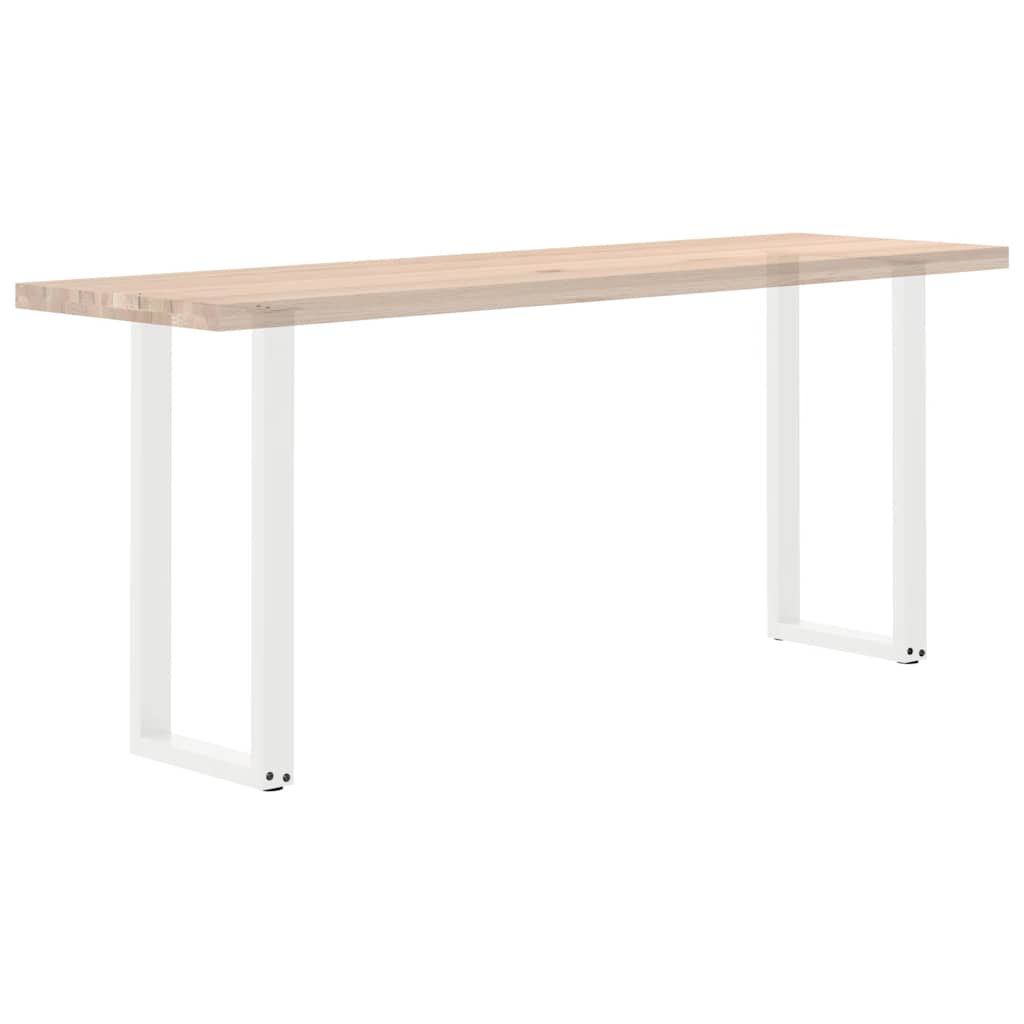 Gambe per tavolo consolle forma U 2 pz bianche 38x(72-73) cm