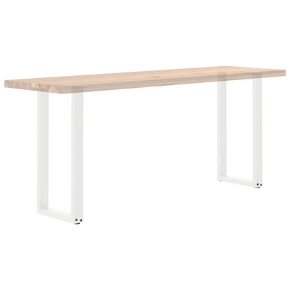 Gambe per tavolo consolle forma U 2 pz bianche 38x(72-73) cm